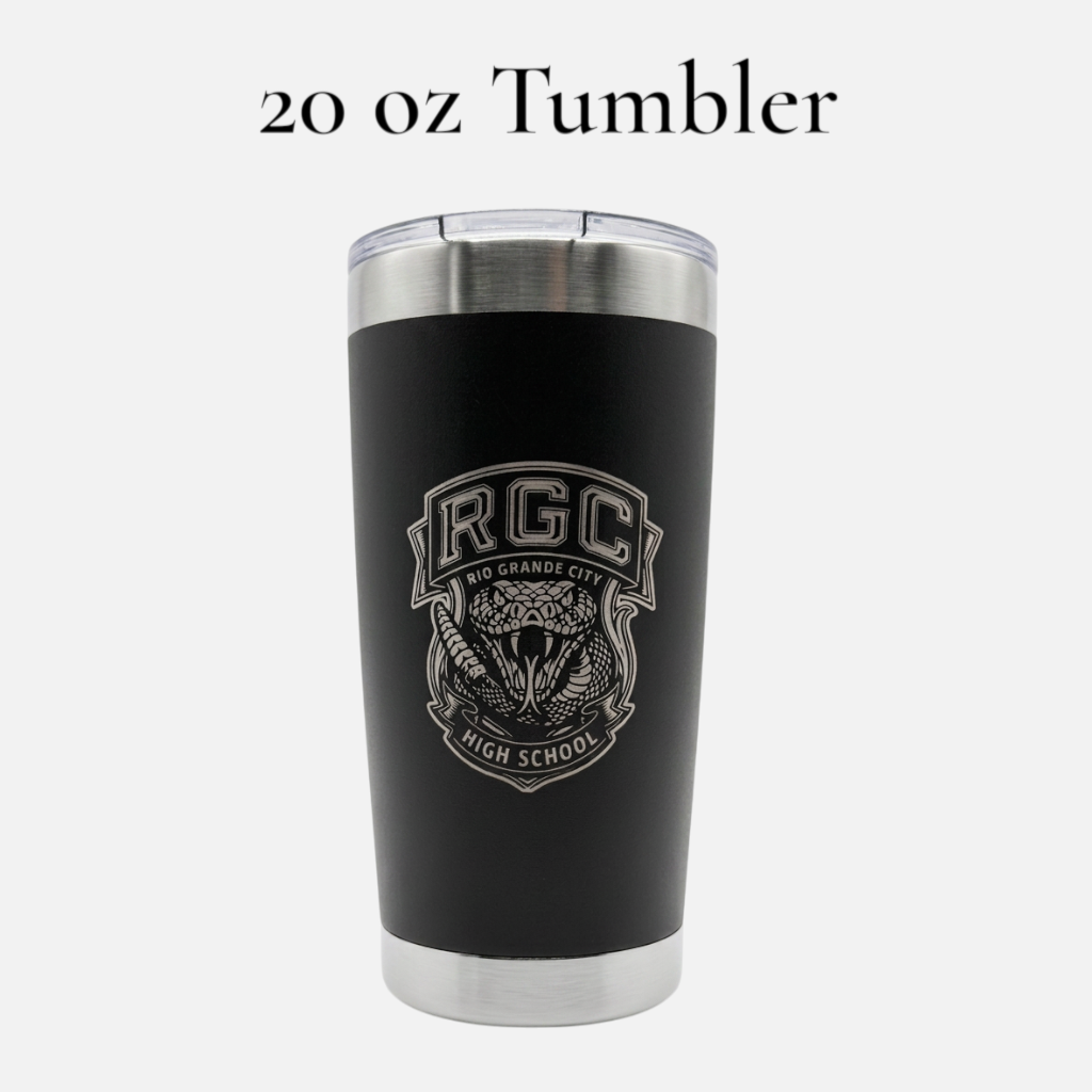Engraved 20 oz School Logo Tumbler | Personalized Custom School Cup