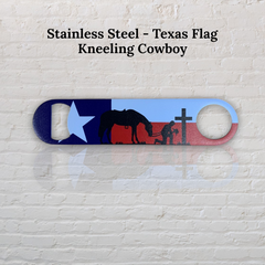 Texas Flag - Kneeling Cowboy