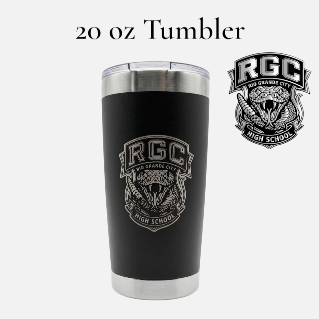 Engraved 20 oz School Logo Tumbler | Personalized Custom School Cup