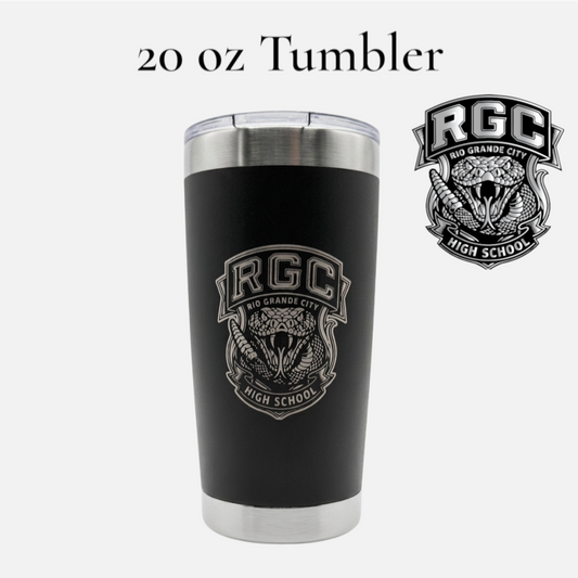 Engraved 20 oz School Logo Tumbler | Personalized Custom School Cup