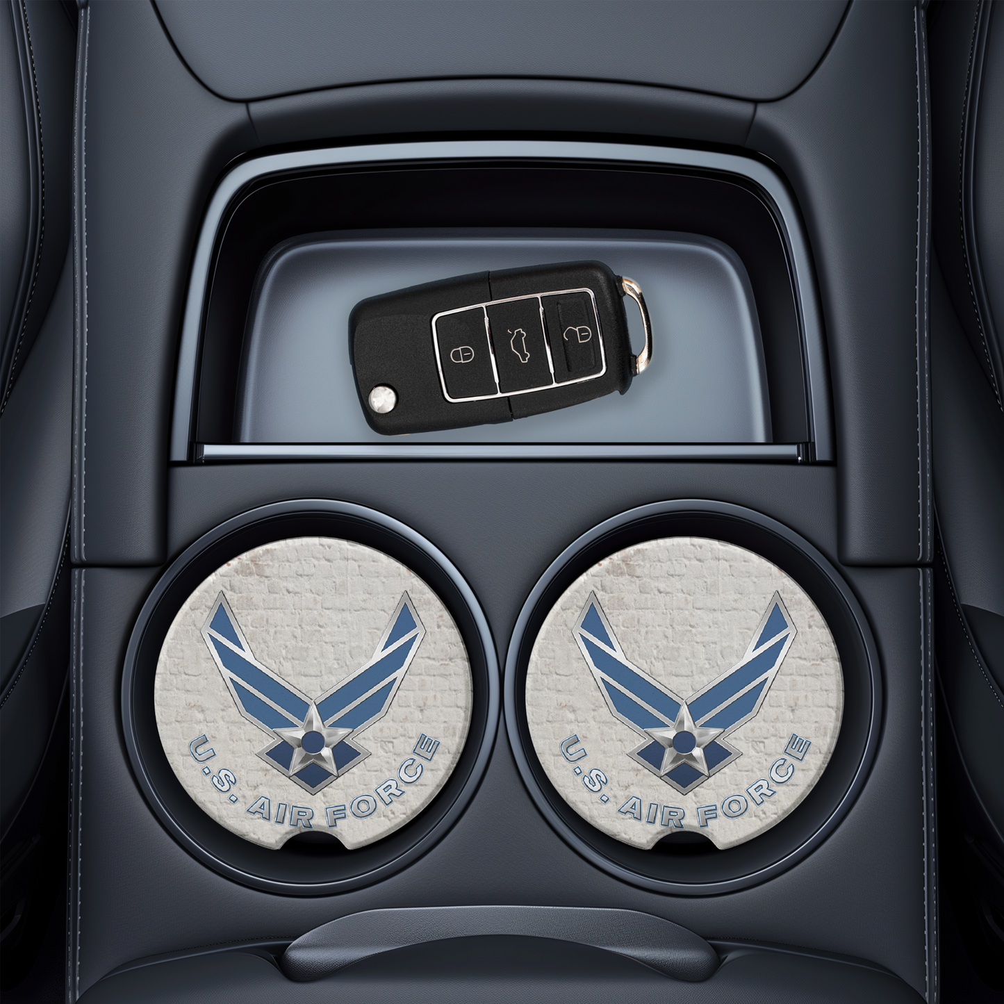 UV Printed Ceramic Car Coasters - U.S. Military Branch Series | Army, Navy, Marines & Air Force