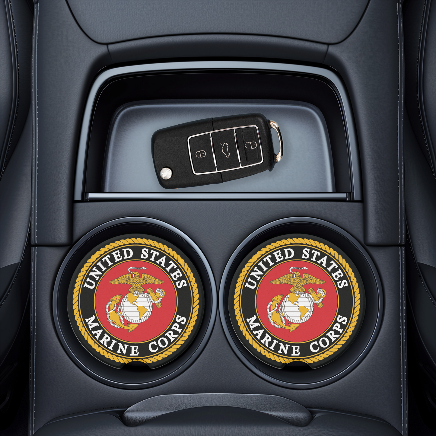 UV Printed Ceramic Car Coasters - U.S. Military Branch Series | Army, Navy, Marines & Air Force