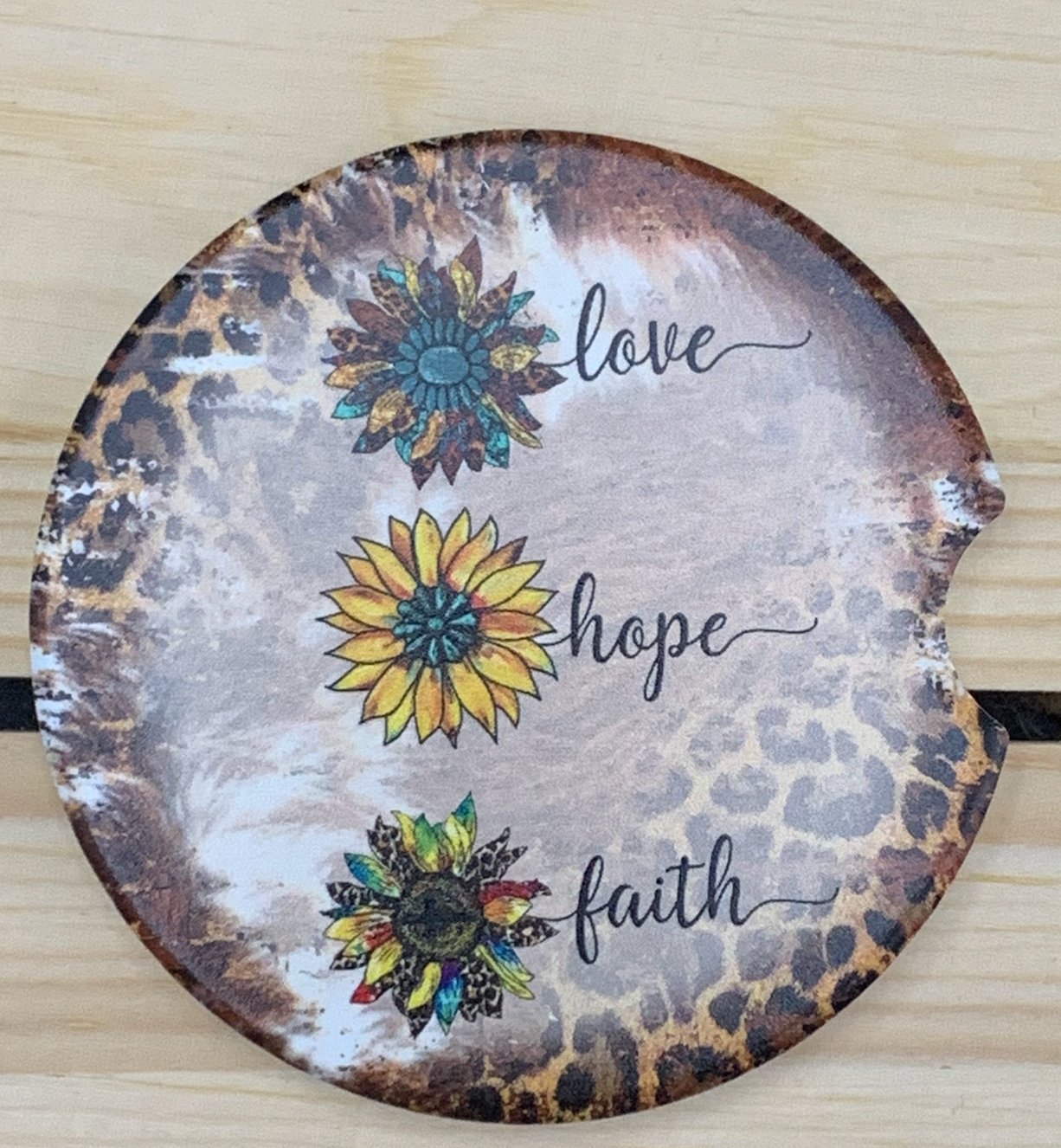 Cowhide Print - Love-Hope-Faith - Pistol Smokin' Designs